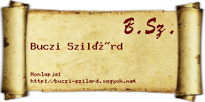 Buczi Szilárd névjegykártya