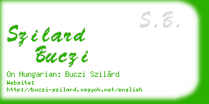 szilard buczi business card